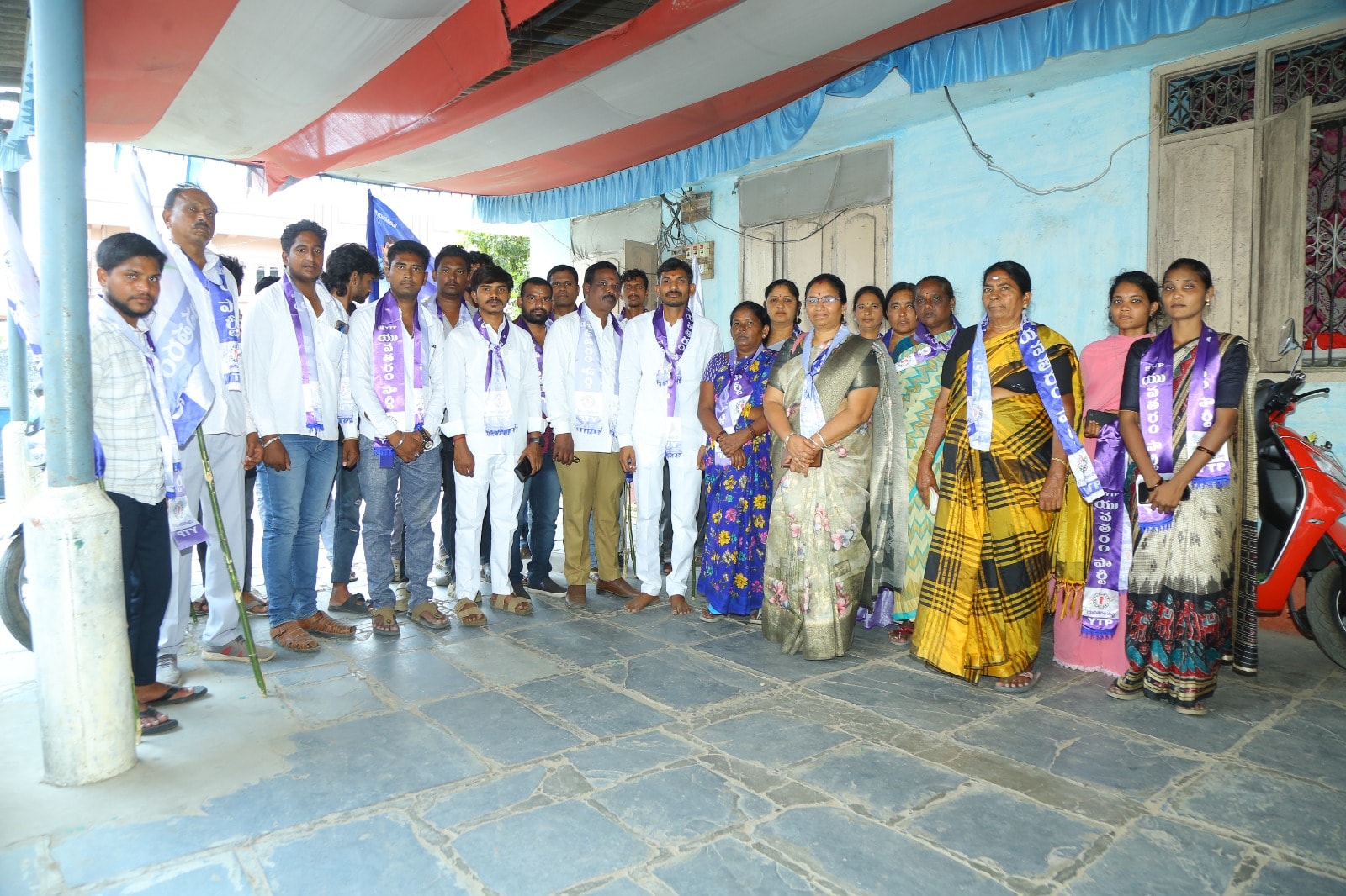 Yuva Taram Party members at a community meeting